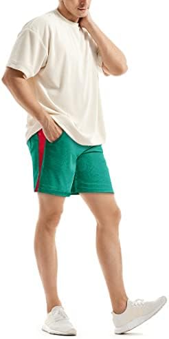AimpAct muški 5 inčni inseam salon kratke hlače pamučne božićne svečane zabave kratke hlače casual jogger active kratke hlače zelene