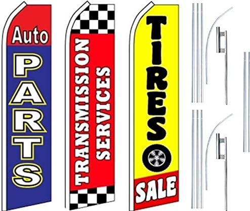 Usluge auto trgovine Super Flag 3 Pack & Pole-Auto dijelovi-prijenos-Tire