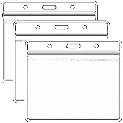 Sigurnosna kartica za značku A. M., vodoravni držač značke s imenom za osobnu iskaznicu od 4 inča 3 inča, prozirni vinilni plastični
