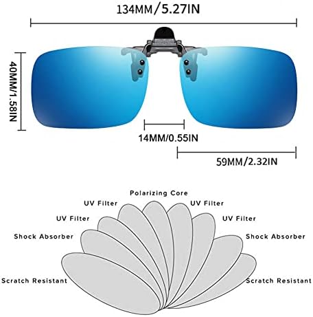 Polarizirane sunčane naočale s kopčom od 3 pakiranja, anti-refleksna UV zaštita, preklopne sunčane naočale preko dioptrijskih naočala