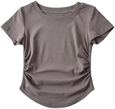 Ljetna košulja za žene žene ležerne svakodnevne majice okrugli vrat kratki rukavi majica labave majice tunike bluza