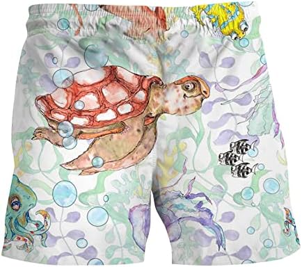 Wenkomg1 muški plivači, crtanje elastične ploče čekanja kratke hlače brze suhe grafički kupaći kostim za kupanje plaža kratke hlače