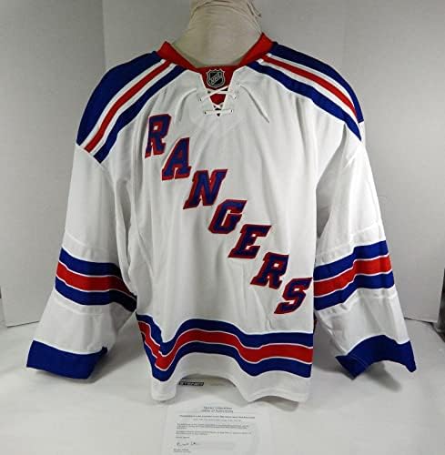 New York Rangers prazna igra izdala je White Jersey Reebok DP40457 - Igra korištena NHL dresova