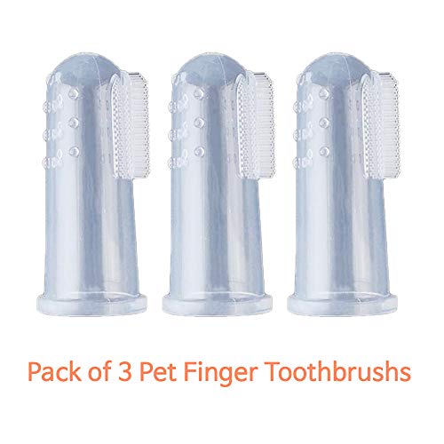 Četkica za zube-četkica za zube za mačke i pse-set od 3 četkice za zube s ručkama za oralnu njegu za sve kućne ljubimce, prozirna,