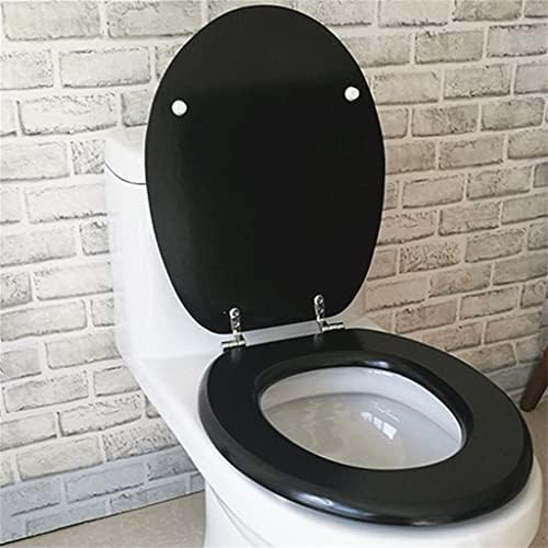 Tfiiexfl tipa Univerzalna crna toaletna sjedala Pokrivaju debelo čvrsto drvo Sporo-zatvorene toaletne sjedala vodootporna