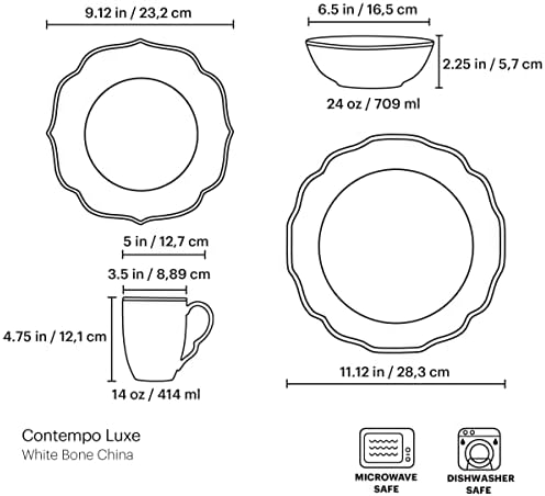 Lenox Contempo Luxe šalica, 0,79 lb, bijela