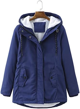 Ženski zadebljani kaput plus veličine čvrste boje tople trendovske zimske rune obložene kapuljače solidna boja jakna snježne kapute