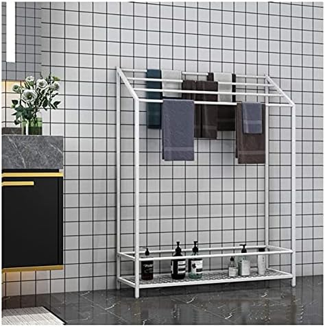 Wxxgy Metal Slobodno stajaće stalak za ručnik za kupanje s trakama za ručnike od nehrđajućeg čelika i držač ručnika za skladištenje