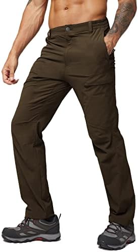 Mier muške vanjske planinarske hlače rastežući ripstop najlonske putničke hlače lagane, brze suhe, otpornost na vodu