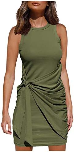 Haljina a-lista prigodna ležerna ljetna Ženska mini haljina Bez rukava s okruglim vratom