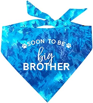 Uskoro će biti rod Big Brother Otkrijte najavu trudnoće Scrunch kravata Triangle Dog Bandana