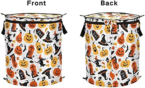 Halloween bundeva vještica Pop up up rublje rublje s poklopcem sklopiva košarica za skladištenje srušena torba za pranje rublja za