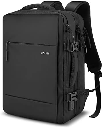 Homiee 40L Putni ruksak TSA prijateljski let odobreni nosači s USB priključkom, izdržljiva torba za tjednu proširiva ekstra veliki