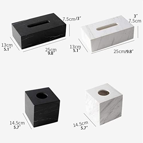 Haokttsb ukrasna kutija s tkivom kutija za tkivo poklopac mramorni tkivni kutija pravokutna kutija za skladištenje radne površine za