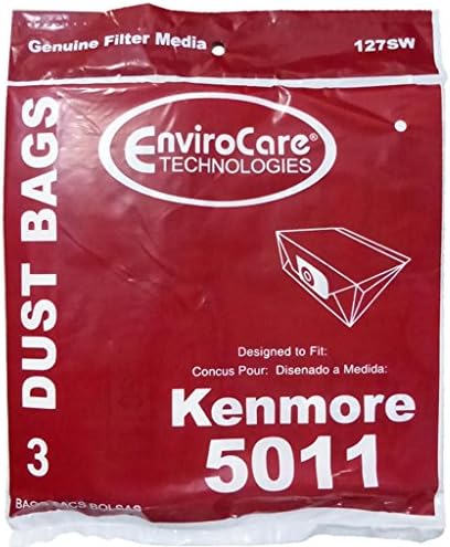 Envirocare zamjena vrećica za čišćenje vakuuma dizajnirane da odgovaraju Kenmore Type P 5011 Vakuums 3 pakiranje