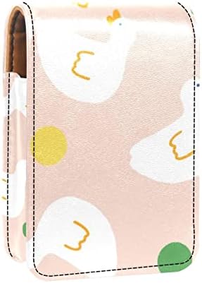 Futrola za ruž za usne s ogledalom slatka prijenosna Kozmetička torbica Kozmetička torbica, crtana životinja patka u raznobojnim točkicama