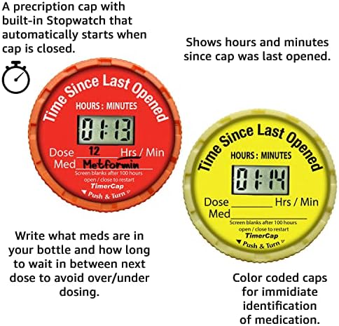 Automatski prikazuje vrijeme od posljednjeg otvaranja-ugrađena štoperica za podsjetnik na lijekove za podsjetnik na lijekove