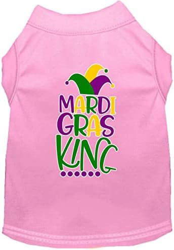 Mardi Gras King Screen Print Mardi gras Dog Košulja crvena SM