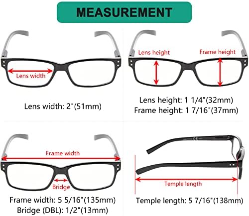 Eyekepper Uštedite 10% na paketima 5 pakiranja vintage naočala za čitanje za muškarce i 3 Pack Half-RIM čitača +3,50