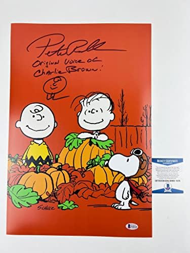 Peter Robbins Potpisana Skica 12x18 Poster To je sjajna bundeva Charlie Brown Autograph Beckett Authentication