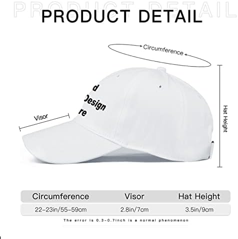 Prilagođeni bejzbol kapica Personalizirani tekst i fotografija i logoti tati šeširi za muškarce i žene