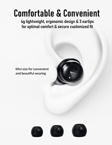 Audiovance IF501 uši, bežične slušalice Bluetooth ušne pupoljke za iPhone Android, otkazivanje buke ANC, udobnost prikladna za mala