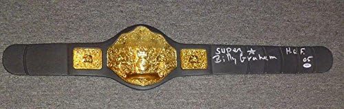 Superstar Billy Graham potpisao je WWE prvenstvo igračke pojasa PSA/DNA CoA wwwf Auto'd - Obučene haljine, kovčege i pojaseve s autogramima