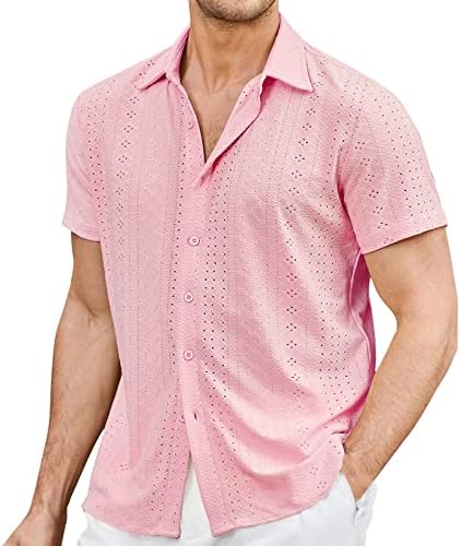 + Ljetne majice za muškarce, Muška Pletena tkanina, džep s kopčom, rever dugih rukava, muška majica od teškog pamuka
