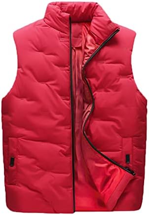 YMOSRH Sportske jakne za muškarce casual muški prsluk labava jesen i zima zagrijte pamučne prsluke jakne