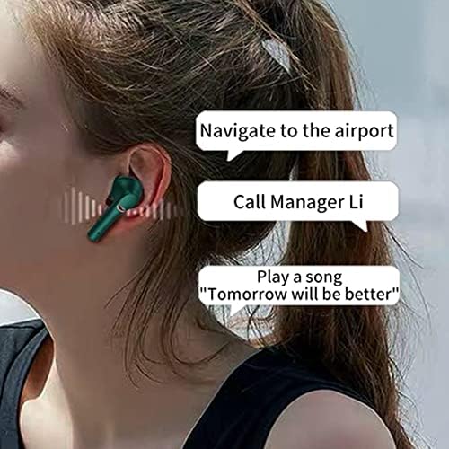 Zunate bežične ušice, Bluetooth 5.2 Slušalice s mikrofonom, IPX5 aktivno uklanjanje buke bežično Bluetooth ušne uši s LED futrolom