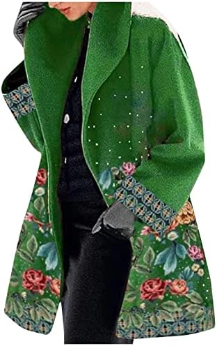 Oanco Zimski kaputi za žene, plus Veličina Datum Night Tops Woman Vintage Dugi rukavi proljetni udoban udoban kaput rever