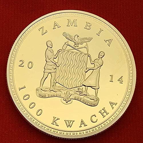 Afrička Zambija Zlatna kovanica Komemorativna kovanica kovanica zebre slon zlato novčić Coin Coin Coin CopyCollection Pokloni