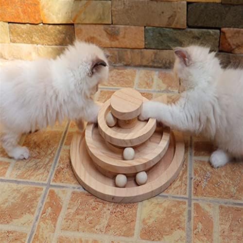 Jinyawei Interactive Basic Wooden Basik Pet Cat Toy Mačka igračke za igre PET SMART PASING S PUNOM SMIJENE KITTELE IGRAČENI OPREBE