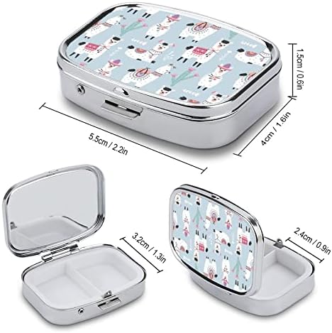 Kutija za tablete od Lame alpake kvadratnog oblika kutija za medicinske tablete prijenosna kutija za tablete organizator spremnika