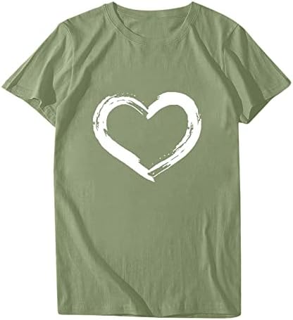 Gornja majica za žensku jesensku odjeću s kratkim rukavima posada vrat pamuk ljubav grafička ležerna bluza 69 69 69