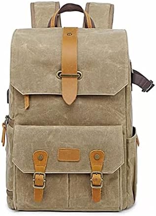 ZHYH fotografija retro vodootporni batik platno ruksak w usb port fit 15.6inch laptop muški muški torba za torbu za nošenje kućišta
