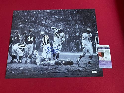 Chuck Bednarik, Autografirani 16 x 20 fotografija Vintage - Autografirane NFL fotografije