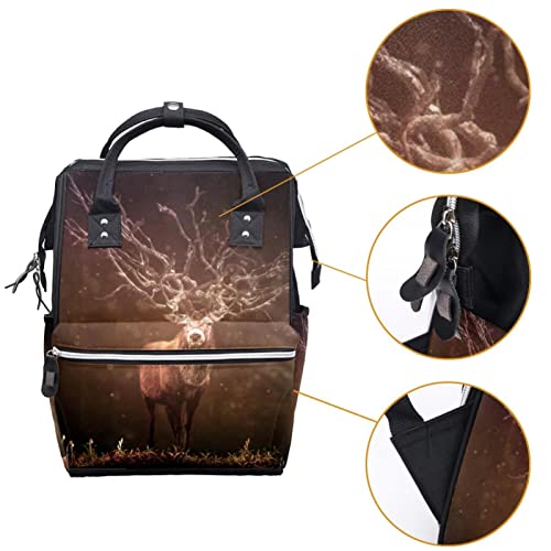 Šumske jelene pelene torbe za torbe mame ruksak veliki kapacitet za pelene torbe za njegu za njegu bebe
