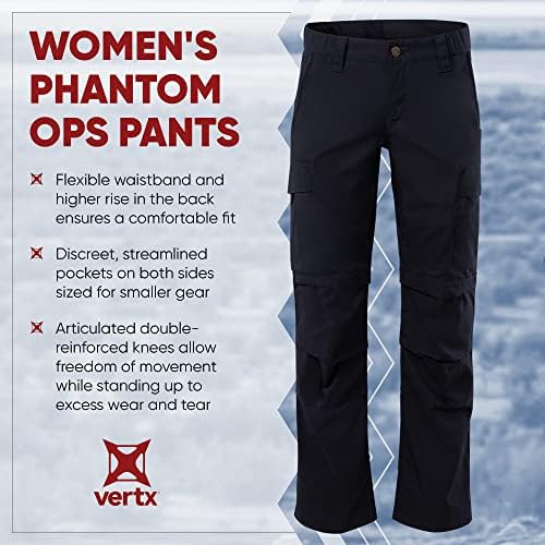 VERTX Phantom Ops Women taktičke hlače Teretno korisno s džepovima, lagana ležerna radna odjeća otporna na vodu, borbe, taktičke operacije