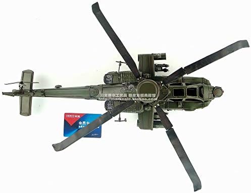Zamtac Antique limene ravnine AH-64 Ukrasi ručno izrađeni zrakoplovi Model zrakoplova Namještaj za namještaj za dom poklon kući