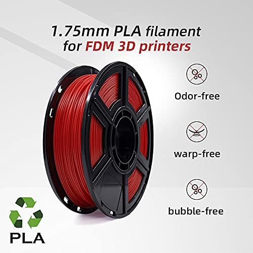 Flashforge PLA filament 1,75 mm, 3D pisač filamenti 0,5 kg spoola i dimenzionalna točnost +/- 0,02 mm za avanturistički 3 serija
