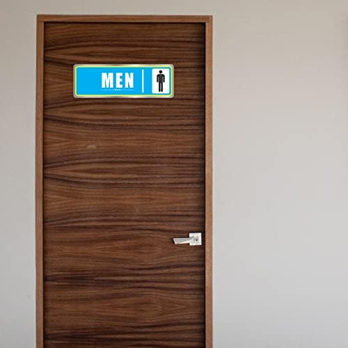 Muškarci naljepnica za toalet - 9 x 3 veliki mat završni sloj laminirane naljepnice za vinil za vrata kupaonice