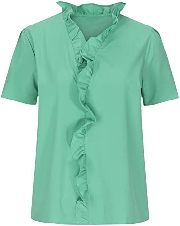 Ženske plus veličine vrhovi ležerna majica s kratkim rukavima s kratkim rukavima s kratkim rukavima V-izrez casual odjevene bluze labave