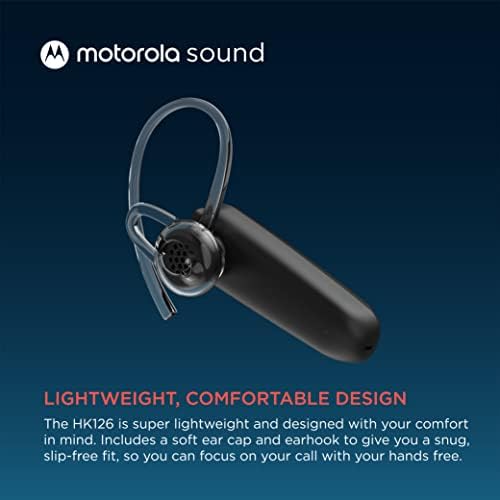 Motorola Bluetooth slušalica - HK126 In -Ear bežični mono slušalice za jasne glasovne pozive - lagan, udoban dizajn - 8 -satno vrijeme