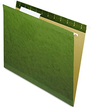 Univerzalni uredski proizvodi 24115 ojačana viseća mapa od recikliranog materijala 1/5 rezano slovo standardno zeleno 25 / karton
