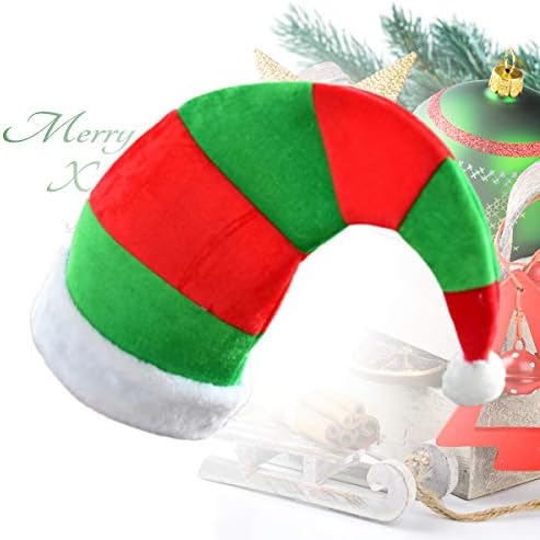 Prilagođeni 2pcs Božićni vilenjački Šeširi ukrasni crveno-zeleni prugasti Pom Pom Šeširi za božićne zabave rekviziti za fotografiranje