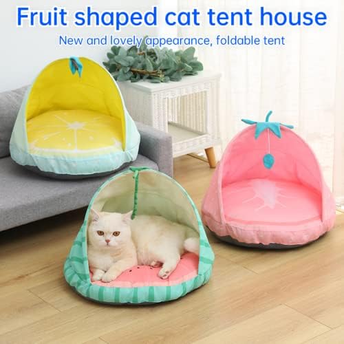 > Ljetni voćni šator za mačke sklopivo mačje gnijezdo prozračan udoban madrac za mačke i pse multiformna kabriolet kućica za mačke