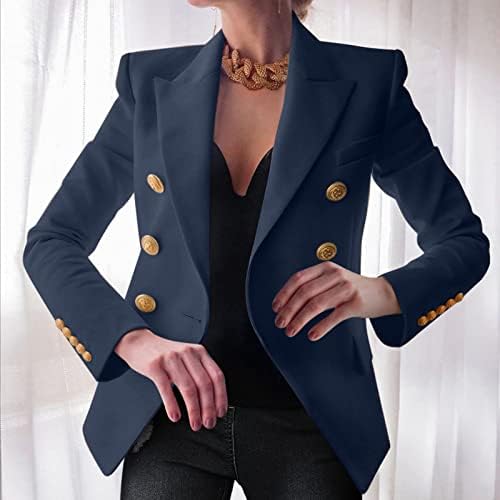 Elegantni poslovni uredski rad Žene Lady Solid Button odijelo Jakna kaput nadmašuje liff kapute žene