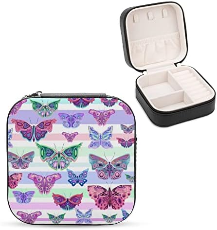 Nahan nakit kutija šareni leptiri prijenosni putni nakit kućište kutije za skladištenje ogrlica za prstenove naušnice
