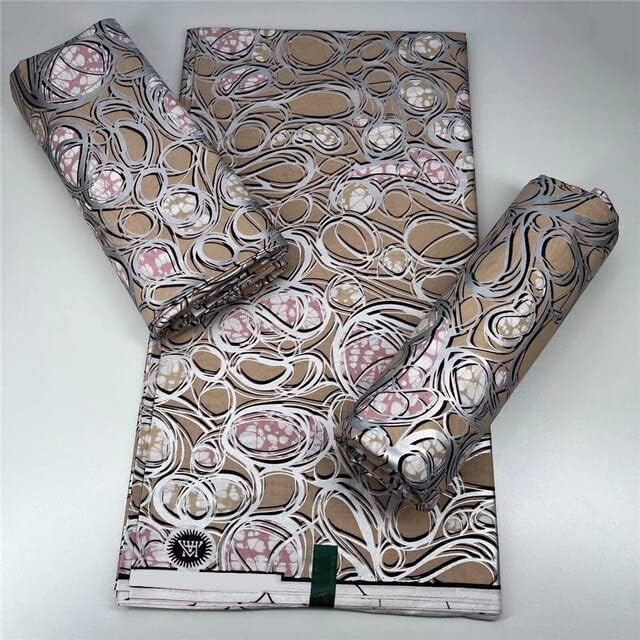Afrička zlatna voštana Tkanina pamuk Nigerijska tkanina s voštanim tiskom Ankara vosak za šivanje 6 jardi ženske tkanine Nigerijska